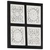 vidaXL Art Decor 40 x 40 x 1.5 cm Black and White Engineered Wood