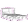 vidaXL Bed Frame without Mattress 120x190 cm Small Double Solid Wood Pine