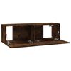 vidaXL TV Wall Cabinet Smoked Oak 100x30x30 cm Engineered Wood