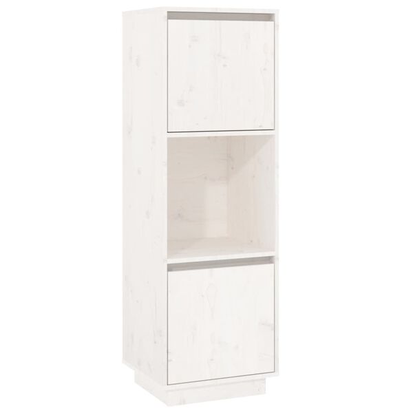 vidaXL Highboard White 38x35x117 cm Solid Wood Pine