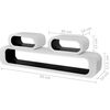 vidaXL Wall Cube Shelves 6 pcs Black and White