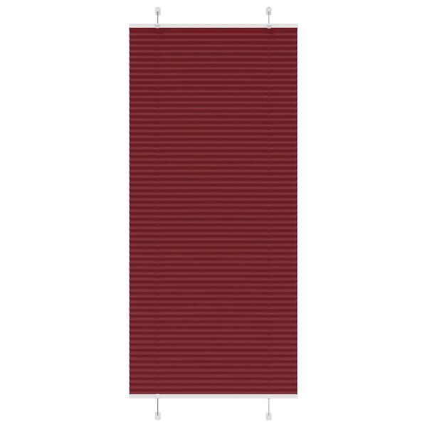 vidaXL Pleated Blind Bordeaux Red 100x200 cm Fabric Width 99.4 cm Polyester