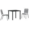 vidaXL Garden Dining Set 3 pcs Anthracite Powder-Coated Steel