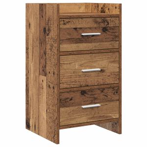 vidaXL Bedside Tables Old Wood 40 x 36 x 70 cm Engineered Wood