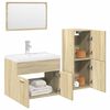 vidaXL 4 Piece Bathroom Furniture Set Sonoma Oak Engineered Wood