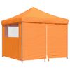 vidaXL Party Tent Folding Orange 292 x 292 x 315 cm Oxford Fabric