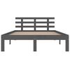 vidaXL Bed Frame without Mattress Grey Solid Wood 200x200 cm