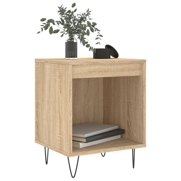 vidaXL Bedside Cabinet Sonoma Oak 40x35x50 cm Engineered Wood
