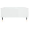 vidaXL Coffee Table High Gloss White 60x60x30 cm Engineered Wood