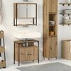 vidaXL Bathroom Furniture Set with Shelf 2 pcs Brown Engineered wood