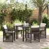 vidaXL Garden Dining Set 5 pcs Brown Poly rattan