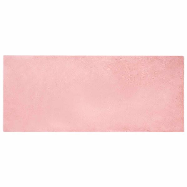 vidaXL Faux Rabbit Fur Rug Olite Pink 80 x 200 cm Polyester