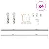 vidaXL Sliding Door Hardware Kit 400 cm Stainless Steel Silver