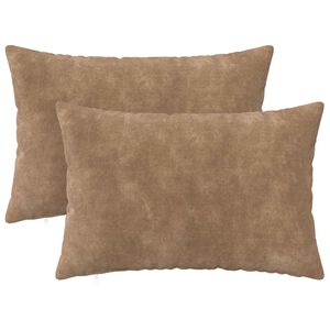 vidaXL Cushion Cover 2 pcs HEERLEN Taupe 50 x 75 cm Microfiber Fleece