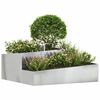 vidaXL Garden Planter Silver 100 x 100 x 50 cm Galvanised Steel