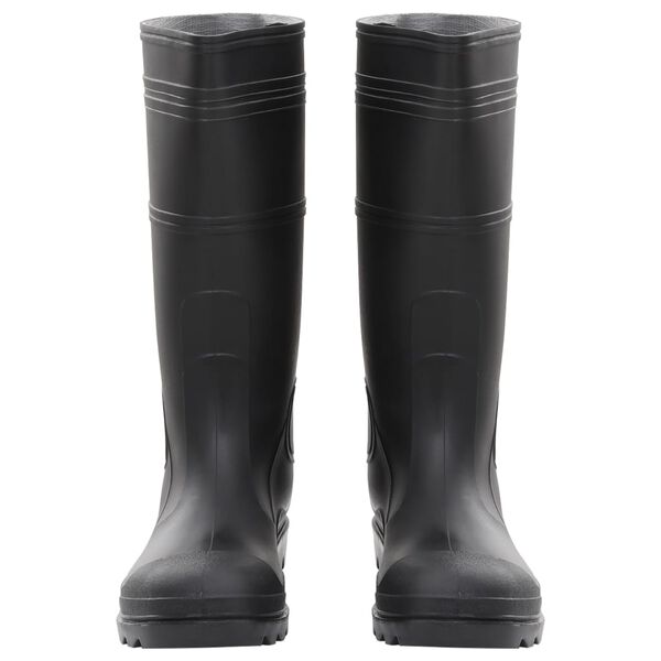 vidaXL Rain Boots Black Size 46 PVC