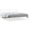 vidaXL Metal Bed Frame without Mattress with Headboard White 193x203cm