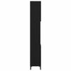 vidaXL Bathroom Cabinet Black Oak 30 x 30 x 190 cm Engineered Wood
