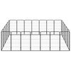 vidaXL 24-Panel Dog Playpen Black 50x100 cm Powder-coated Steel