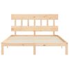vidaXL Bed Frame without Mattress King Size Solid Wood Pine