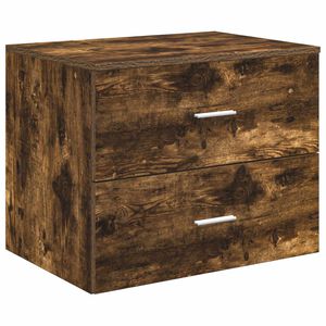 vidaXL Wall-Mounted Bathroom Cabinet Smoked Oak 62.5 x 44.5 x 50 cm