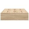 vidaXL Storage Bed Frame Sonoma Oak 120 x 200 cm Engineered Wood