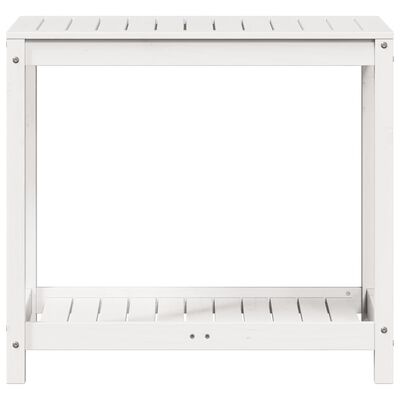 vidaXL Potting Table with Shelf White 82.5x50x75 cm Solid Wood Pine