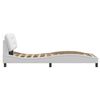 vidaXL Bed Frame with LED without Mattress "Hvar" White 90x190 cm