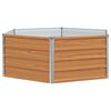 vidaXL Raised Garden Bed Wood Look 129 x 129 x 45 cm Galvanised Steel
