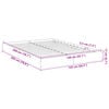 vidaXL Bed Frame without Mattress Concrete Grey 140x200 cm