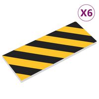 vidaXL Wall Protectors 6 pcs Yellow&Black 50x10x2 cm EVA Foam