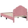 vidaXL Children's Bed Frame with Headboard Pink 80 x 160 cm Velvet