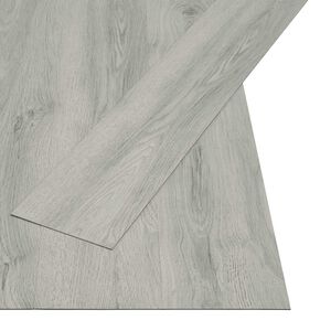 vidaXL Self-adhesive Flooring Plank Light Grey 4.46 m&sup2; 32 pcs PVC