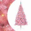 vidaXL Artificial Pre-lit Christmas Tree with 300 LEDs Pink 240 cm PVC