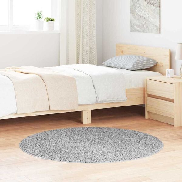 vidaXL Anti-slip Shaggy Rug Grey 120 x 120 cm PP