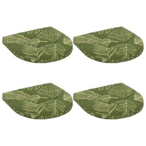 vidaXL 4-Piece Seat Cushions 4 pcs 100% Polyester Leaf Design
