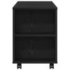 vidaXL TV Cabinet with Wheels Black Oak 102x34.5x43 cm Engineered Wood