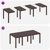 vidaXL Garden Dining Table Brown 200 x 100 x 73 cm Poly Rattan