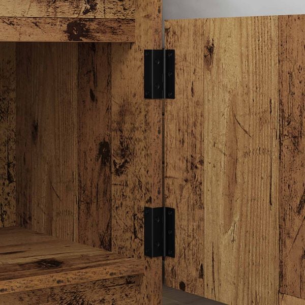 vidaXL Hinge 2 pcs Black 38 x 17 x 60 mm Iron