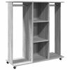 vidaXL Wardrobe Grey Sonoma with Wheels 102x38x110 cm Engineered Wood