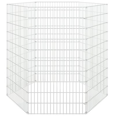 vidaXL 6-Panel Rabbit Cage 54x100 cm Galvanised Iron