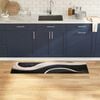 vidaXL Kitchen Rug Black 150 x 45 cm Velvet