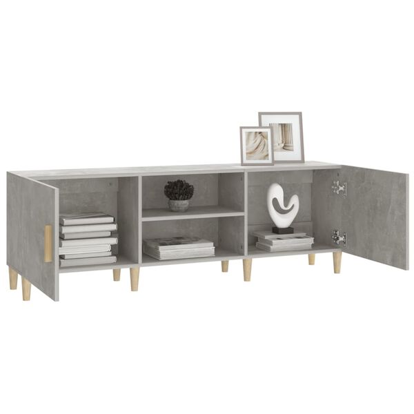 vidaXL TV Cabinet Concrete Grey 150x30x50 cm Engineered Wood