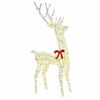vidaXL Reindeer Family 3 pcs Warm white 67 x 26 x 127 cm PET