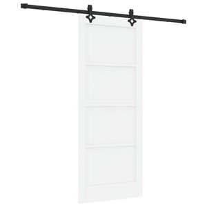 vidaXL Sliding Door ORKDAL White 83 x 202 cm Solid Pine Wood