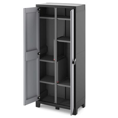 Keter Multipurpose Storage Cabinet Titan Black and Grey 182 cm