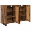 vidaXL Wall-mounted Cabinet 2 pcs Old Wood 69.5 x 34 x 90 cm