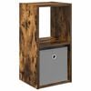 vidaXL Bedside Table Smoked Oak 30.5 x 27 x 59.5 cm Engineered Wood