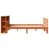 vidaXL Bookcase Bed without Mattress Wax Brown 150x200 cm King Size Solid Wood Pine