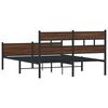 vidaXL Bed Frame without Mattress Brown Oak 140x190 cm Engineered Wood